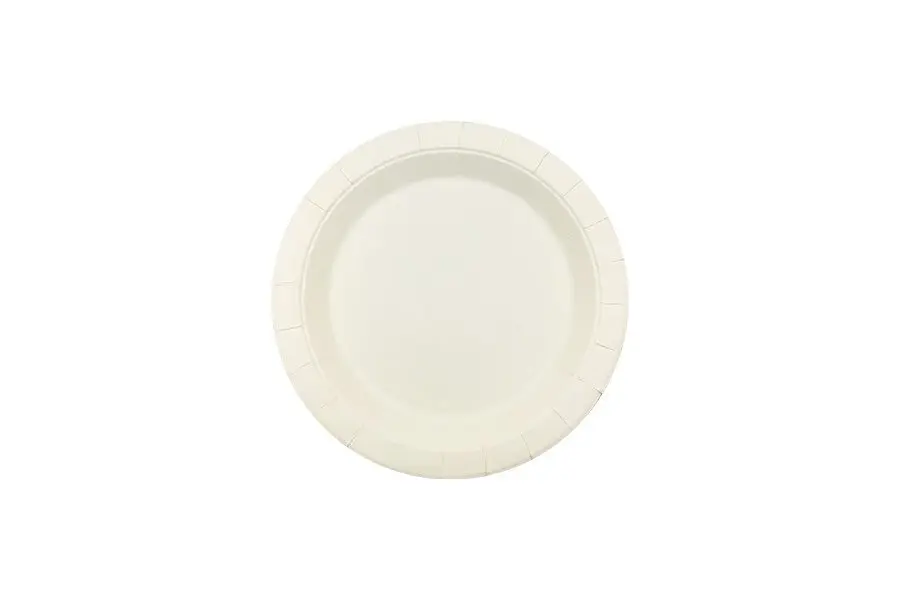 [PA7100] 180mm FSC Round White Paper Plate Pk100