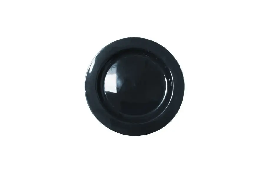 [REBK710-12] 180mm Reusable Snack Plate Black Pk10