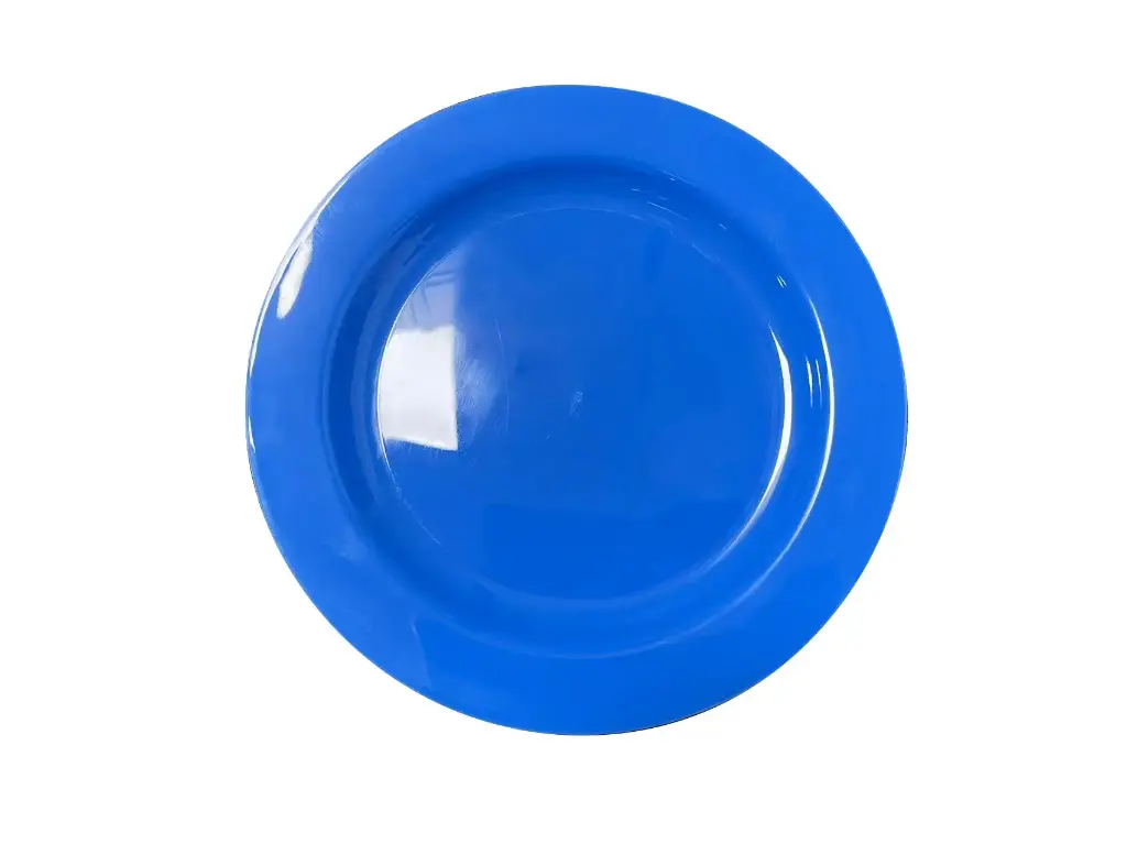 180mm Reusable Snack Plate Blue Pk10