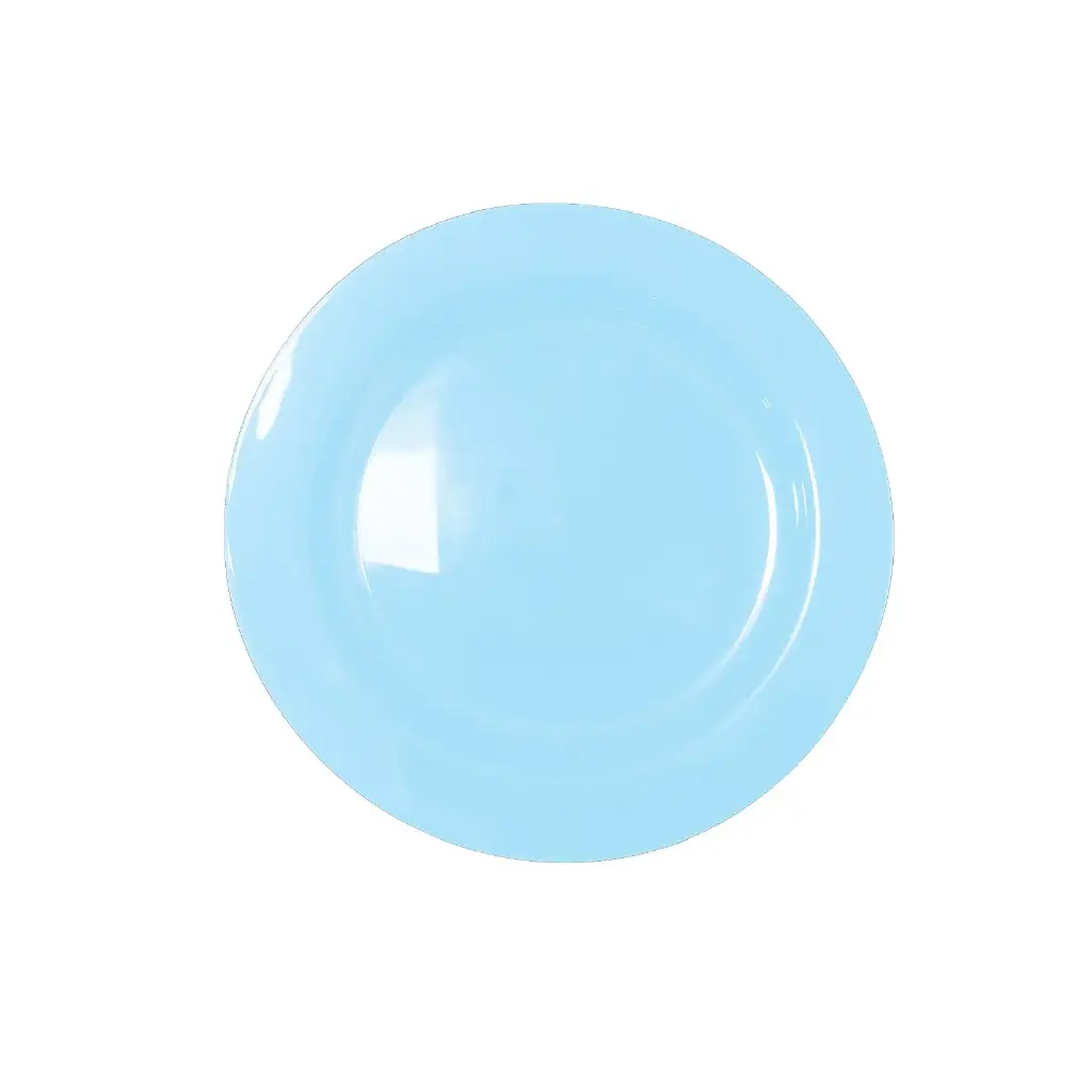 180mm Reusable Snack Plate Pastel Blue Pk10