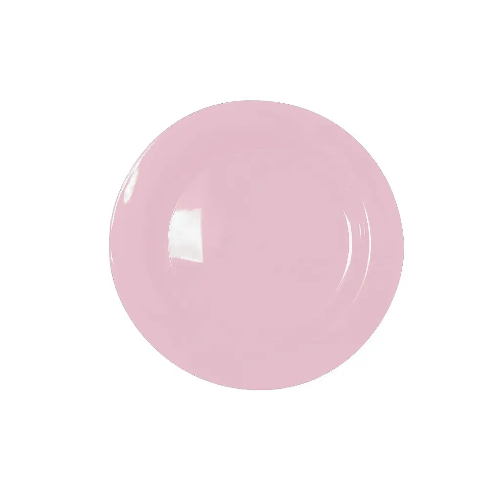 180mm Reusable Snack Plate Pastel Pink Pk10
