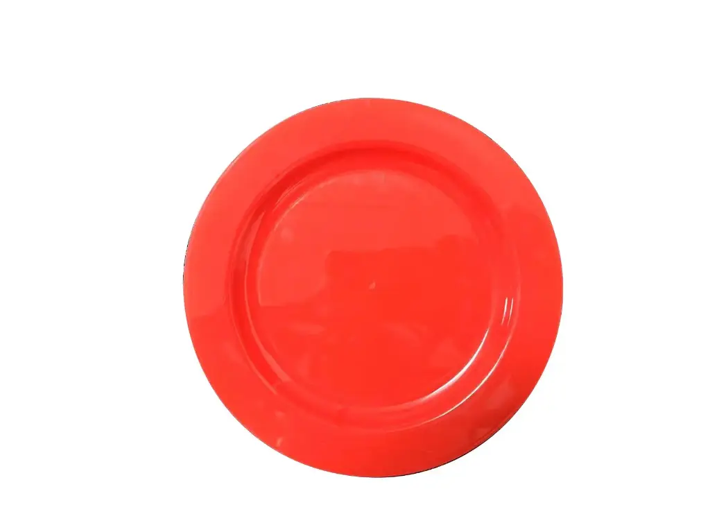 [RER710-12] 180mm Reusable Snack Plate Red Pk10