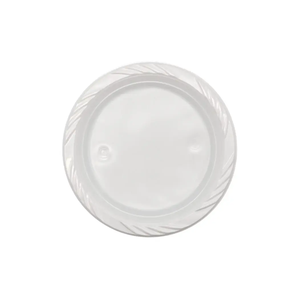 [RE725] 180mm Reusable Snack Plate White Pk25
