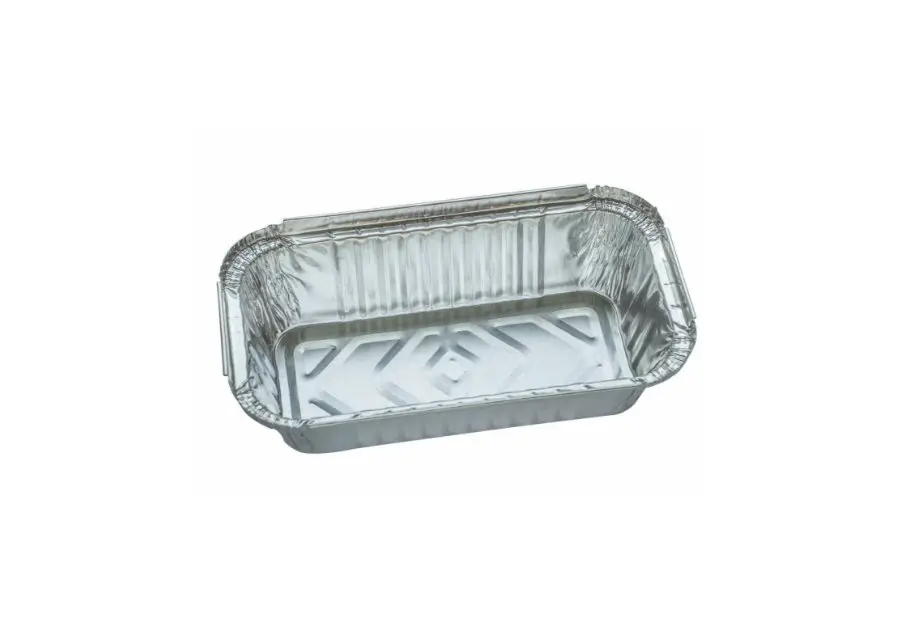 200mm x 110mm x 50mm Foil Tray with paper Lids Pk10