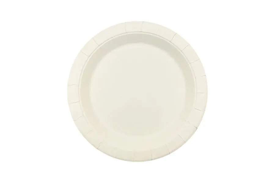 [PA9100] 230mm FSC Round White Paper Plate Pk100