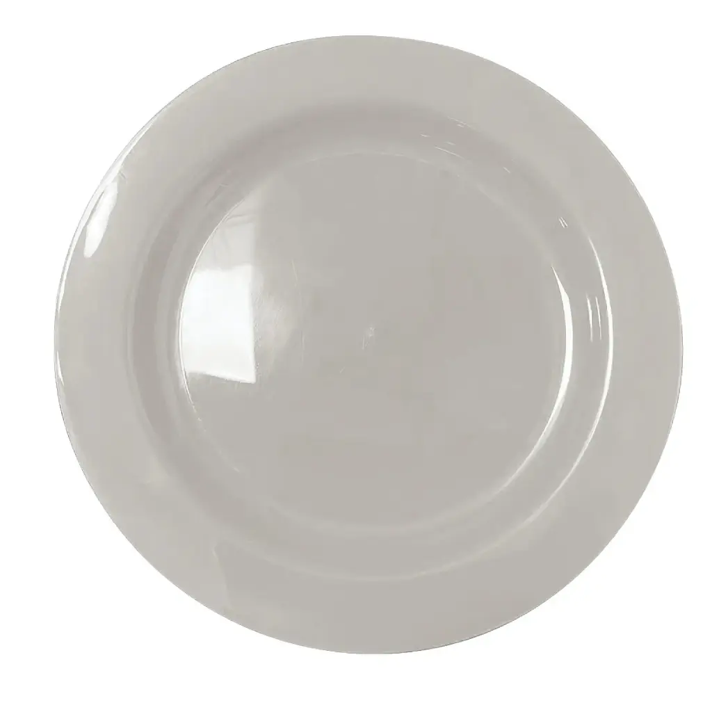 [RECG910-12] 230mm Reusable Dinner Plate Cool Grey Pk10