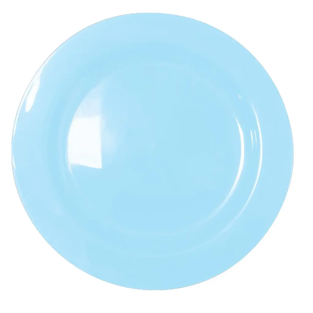 [REPB910-12] 230mm Reusable Dinner Plate Pastel Blue Pk10
