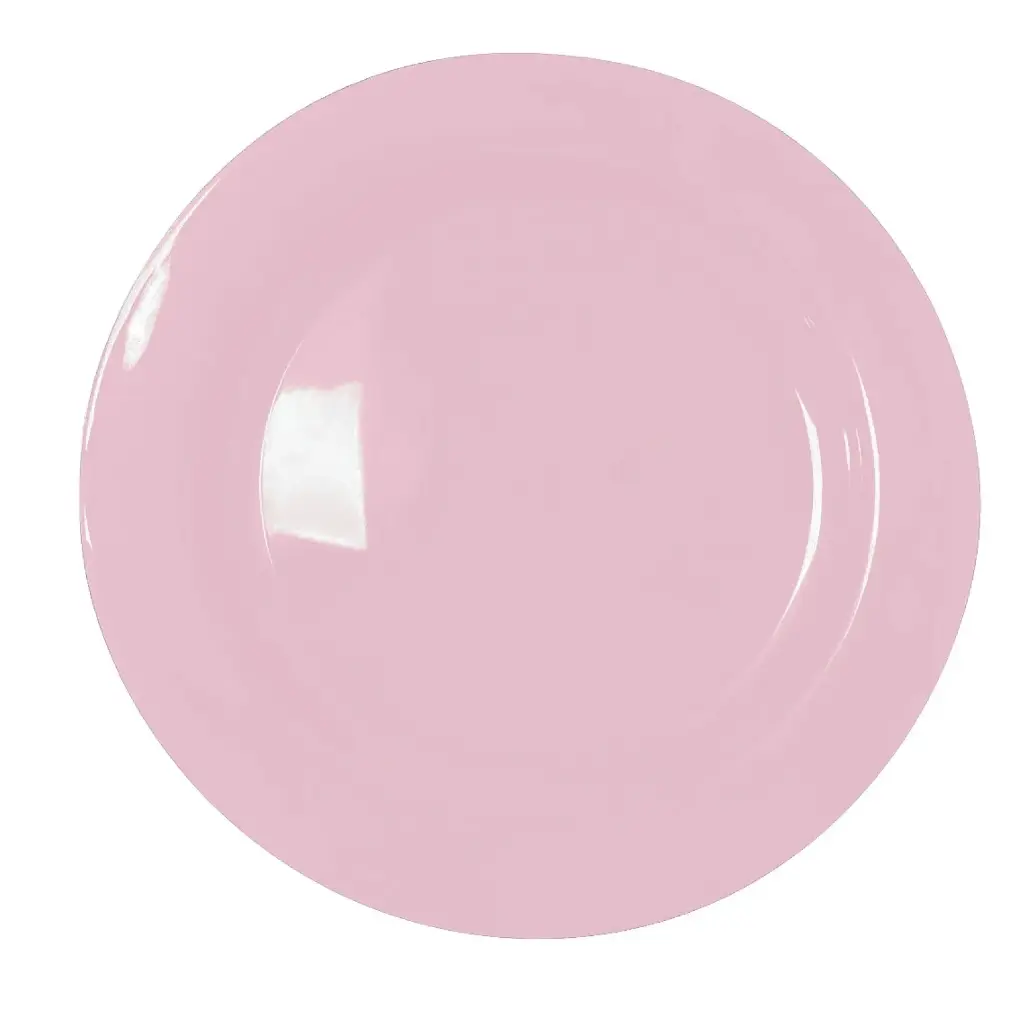 [REPP910-12] 230mm Reusable Dinner Plate Pastel Pink Pk10