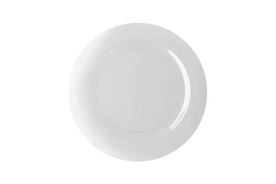 230mm Reusable Dinner Plate White Pk12