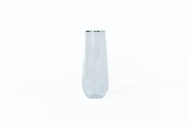 250ml Stemless Champagne Glass Silver Pk4