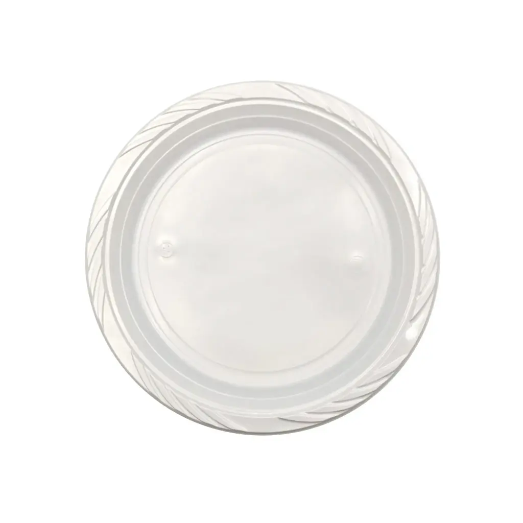 [RE1025] 250mm Reusable Dinner Plate White Pk25
