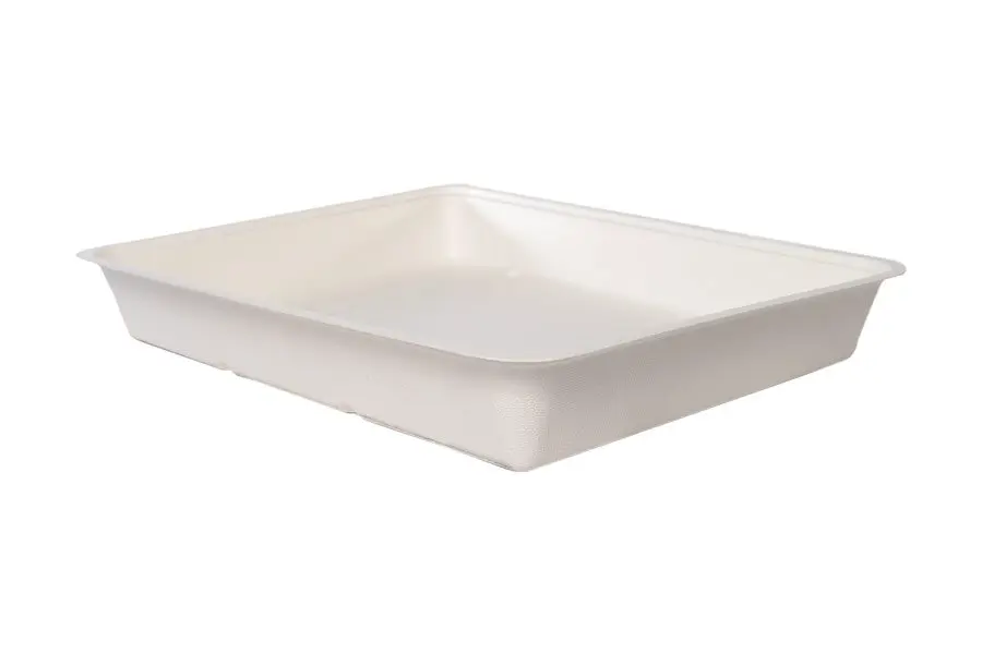 315mm x 265mm x 46mm/3000ml Sugar Cane Oven Tray Pk2