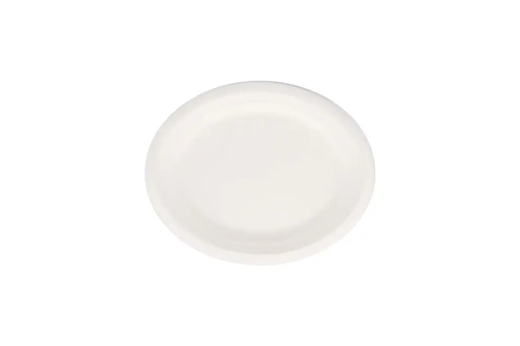 [SGOL25] 320mm x 260mm Earth Oval Sugar Cane Plate Pk25