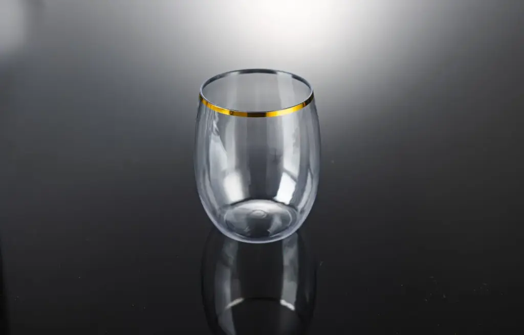[STEMWINEG] 350ml Stemless Wine Glass Gold Pk4