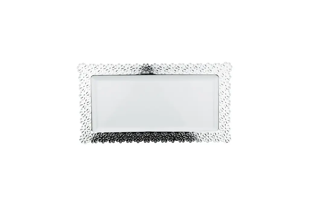 360mm x 157mm Heavy Duty Serving Platter With Silver Rim Pk2