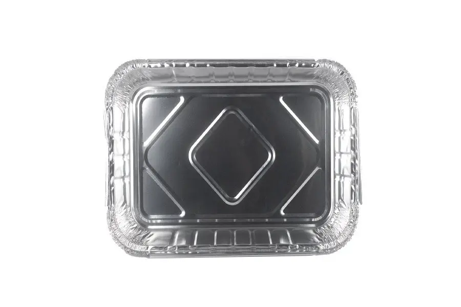 [AF001] 360mm x 290mm x 80mm Rectangular Foil Tray Pk2