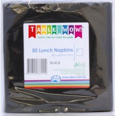 Black Lunch Napkin 33X33cm 2ply P50