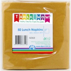 Gold Lunch Napkin 33X33cm 2ply P50