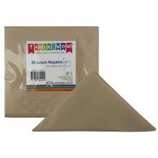 [380102.0] Kraft Lunch Napkin 33X33cm 2ply P50