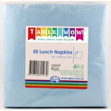 [380107.0] Light Blue Lunch Napkin 33X33cm 2ply P50