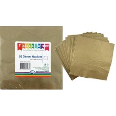 [380263.0] Metallic Gold Dinner Napkin 40X40cm 2Ply P50