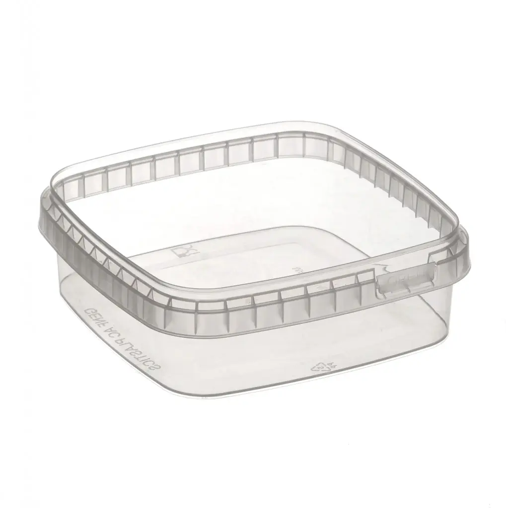 Tamper Evident Container – Square 300ml (128mm)
