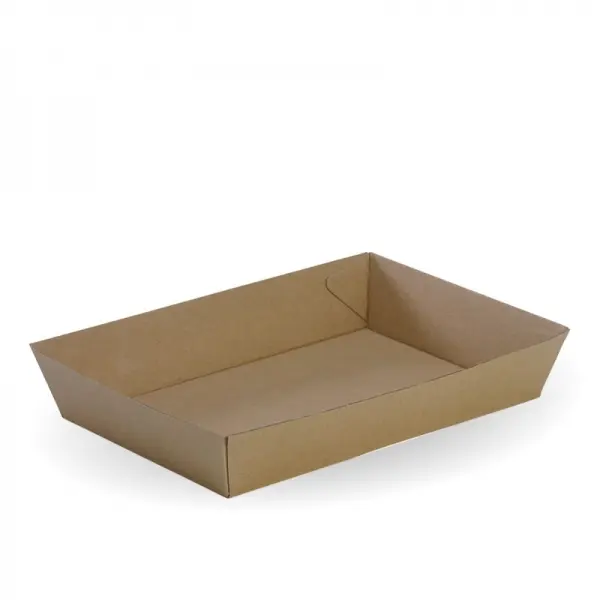 250 #4 KRAFT CORRUGATED FOOD TRAY 152*225*45