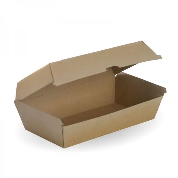 [WOW-LARGE-SNACK-BO] 200 KRAFT CORRUGATED LARGE SNACK BOX 205*108*77