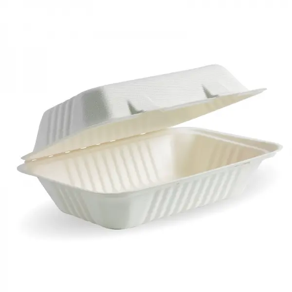 250 SUGARCANE CLAMSHELL 9*6*3  1 COMPARTMENT