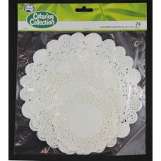 White Asstd Sizes Round (8ea 4.5in 6.5in 8.5in) P24
