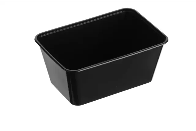 [REG1000B] G1000ml Rectangular Container Black
