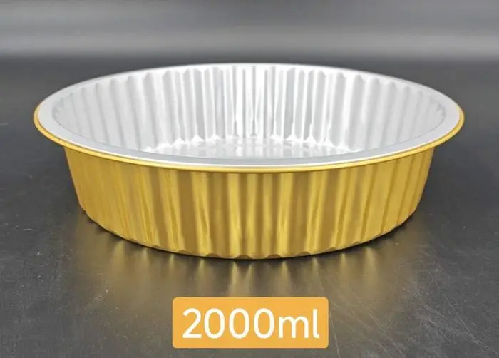 Velta' (VFR2000) 2000ml Round Foil Containers Ø250*55mm 100's/CTN