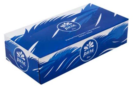 [PWFTB-F] Pure Washroom Blue Range 2 Ply Facial Tissue