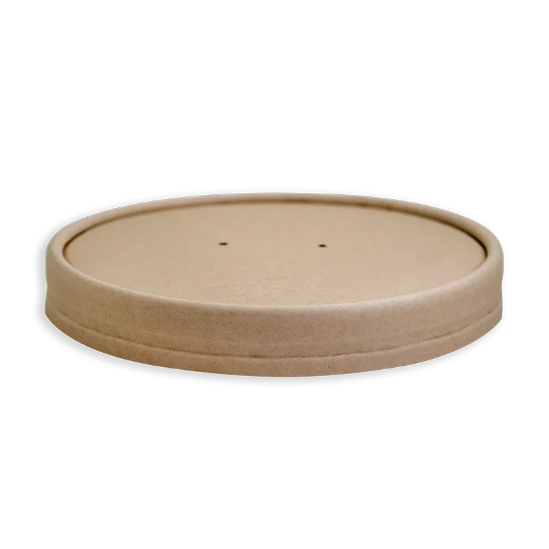 Bamboo Lids to suit Bamboo Food Containers – 12/16/24oz, Bamboo Paper + PLA Lining