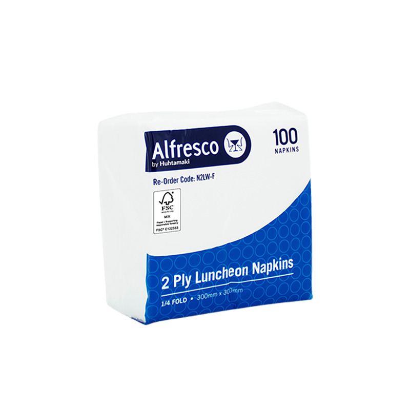 FSC 2 Ply White Luncheon 1/4 Fold