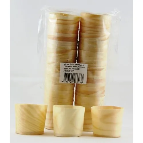 Wooden Cups 4.5x4.5cm Pack 50