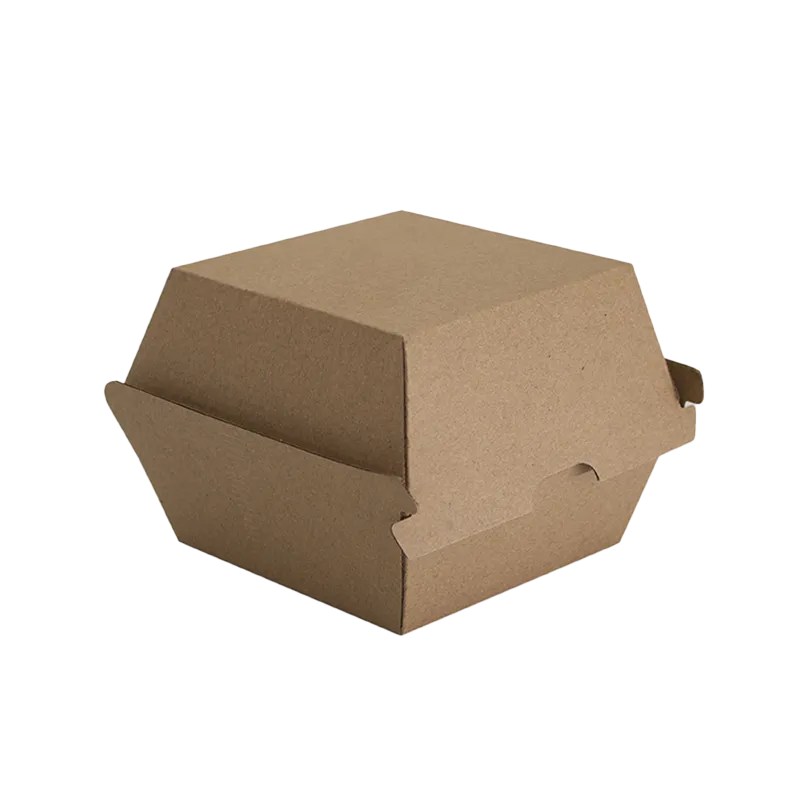 FSC Kraft Board Large Burger Box 110 x 110 x 105mm