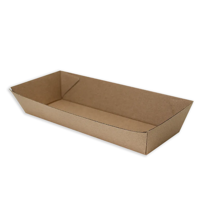 FSC Kraft Board Hot Dog Tray 230 x 95 x 40mm