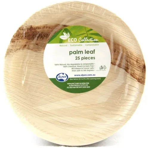 PALMLEAF ROUND PLATE 7"PK25x4
