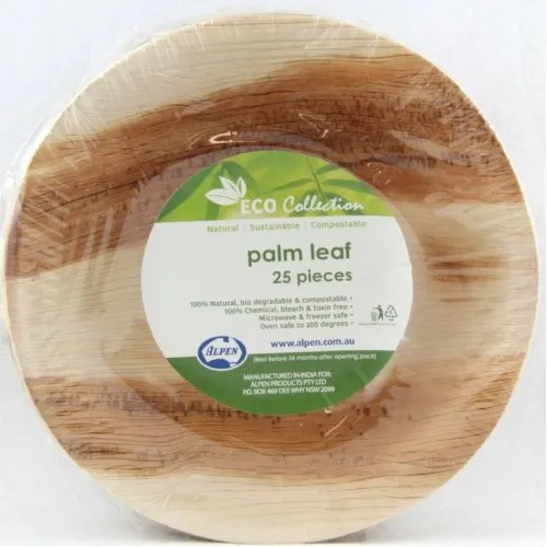 PALMLEAF ROUND BOWL 6" PK25x4