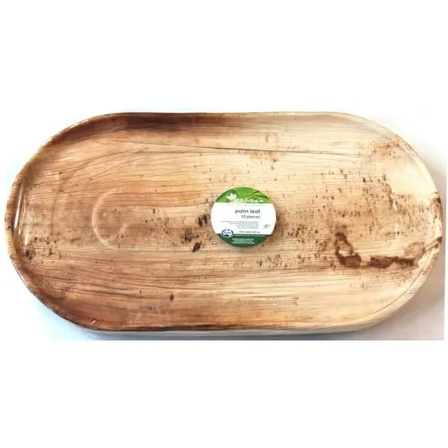 PALMLEAF PLATTER 22X12" P10