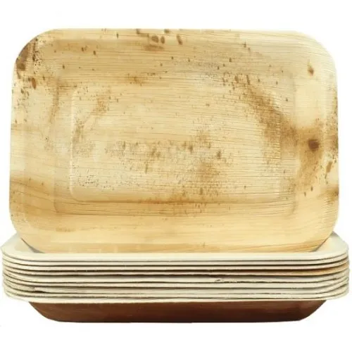 PALMLEAF REC.PLATE 9X6.5"10x10