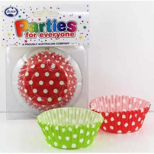 *MUFFIN CASES P80 POLKA DOT