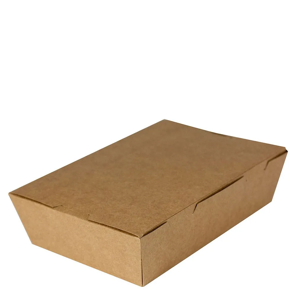 [EC-SB0242] Lunch Box PLA Lined Heavy Board Kraft Large
