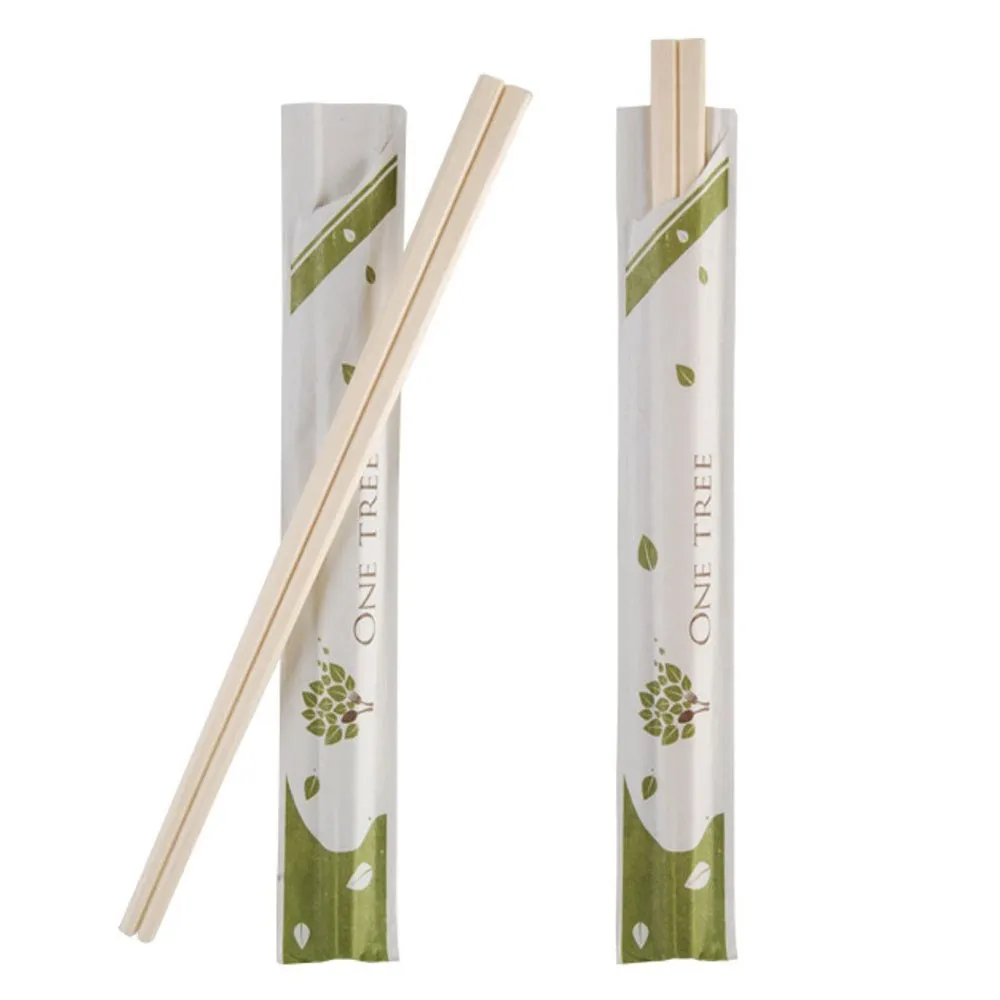 Chopstick Wooden Wrapped 100 Chopsticks 203mm