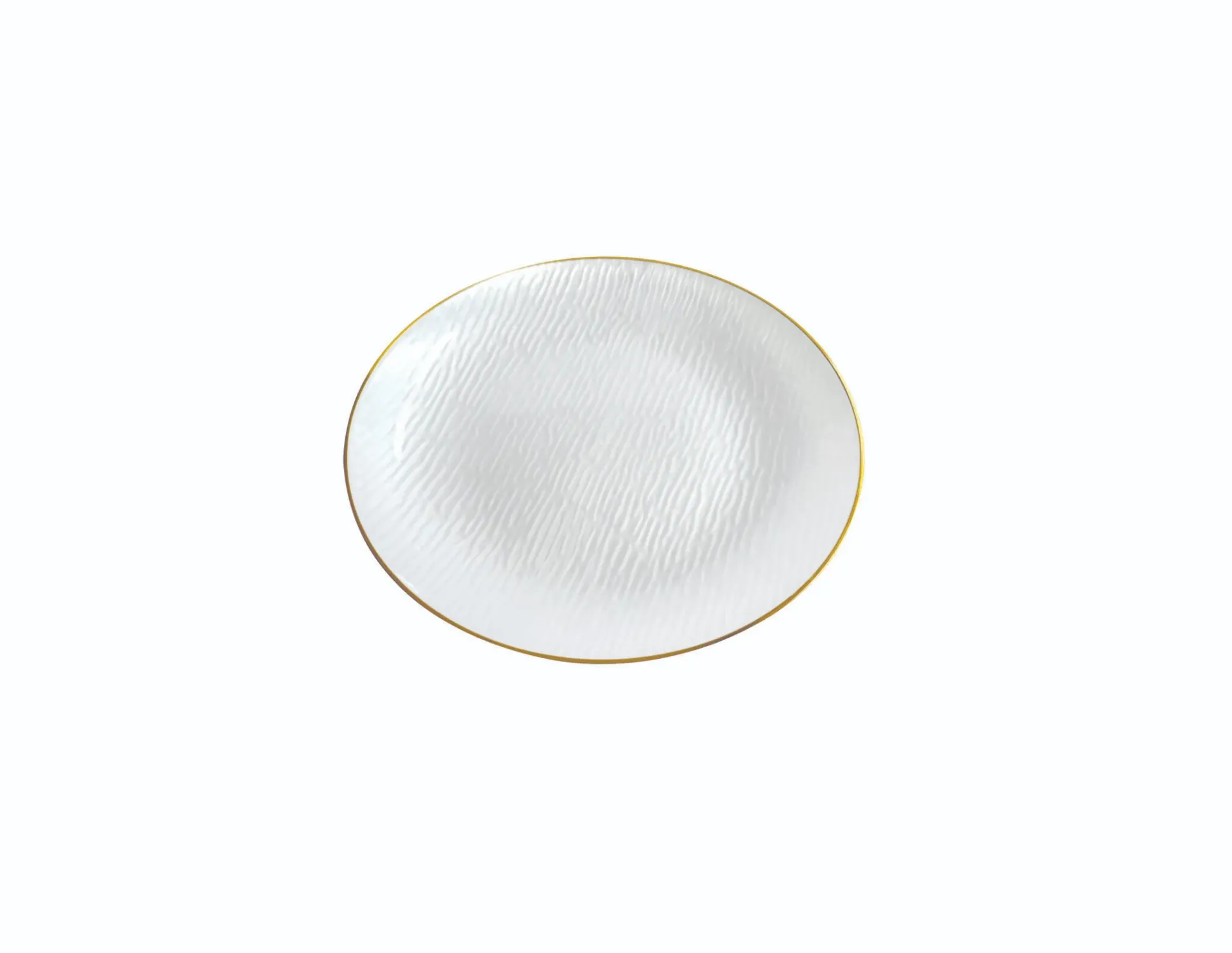 [PRGRW710] 180mm Heavy Duty White Plate With Gold Rim Pk10