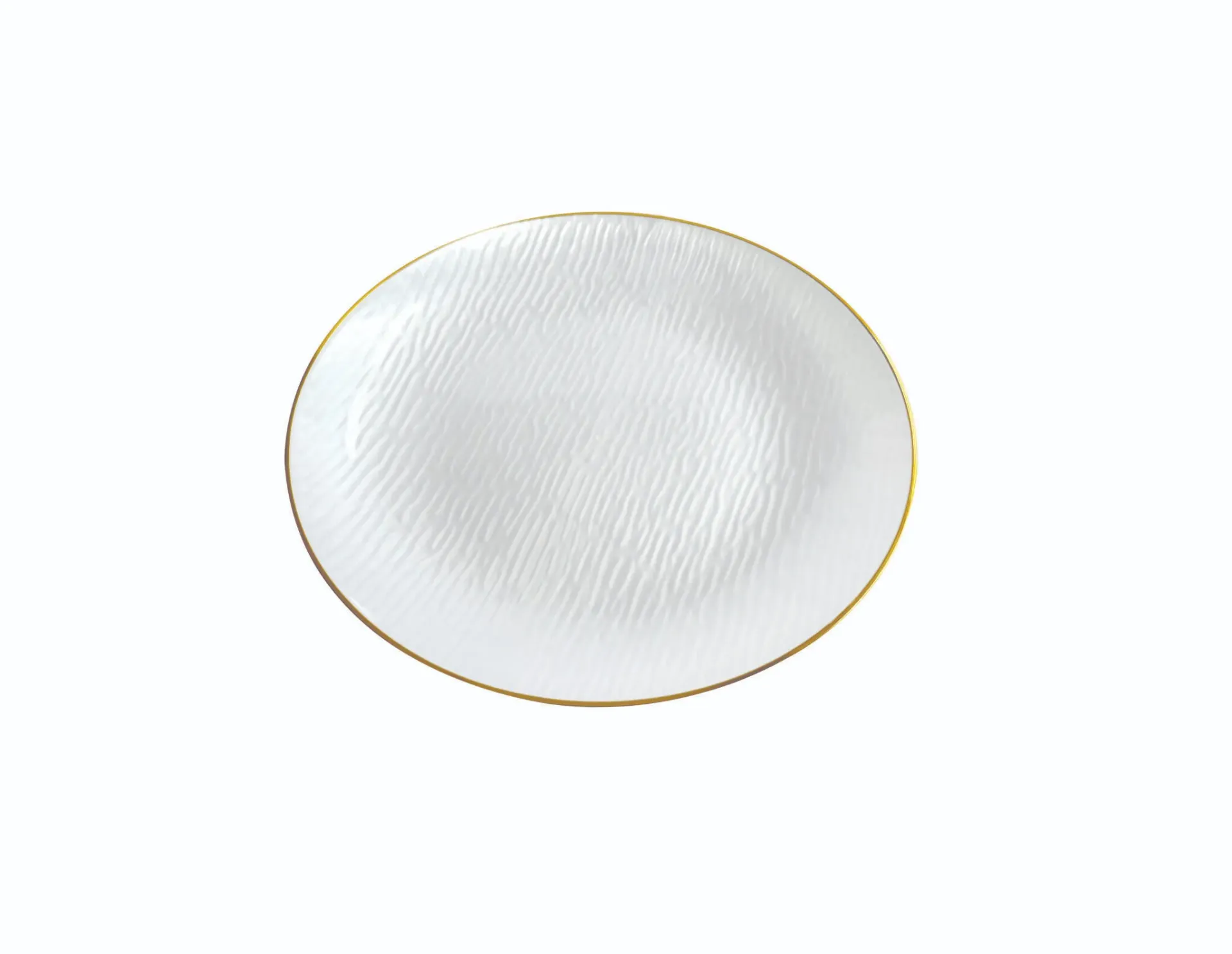 [PRGRW810] 220mm Heavy Duty White Plate With Gold Rim Pk10