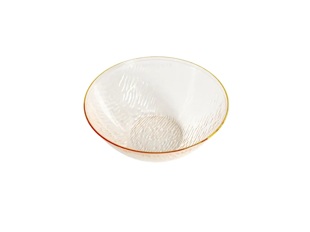 [PRGRGLB10] 148mm x 68mm Heavy Duty Gold Bowl With Gold Rim Pk10