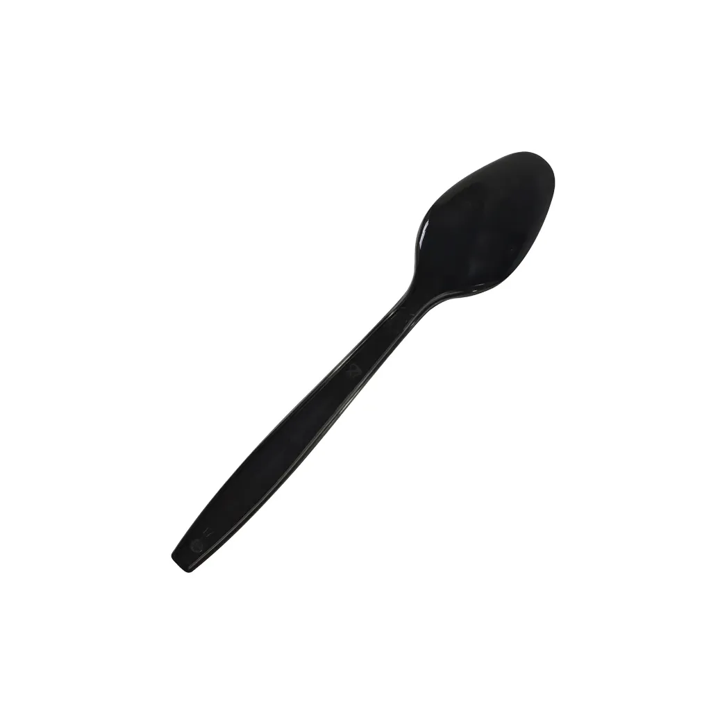 Reusable Heavy Duty Spoon Black Pk20