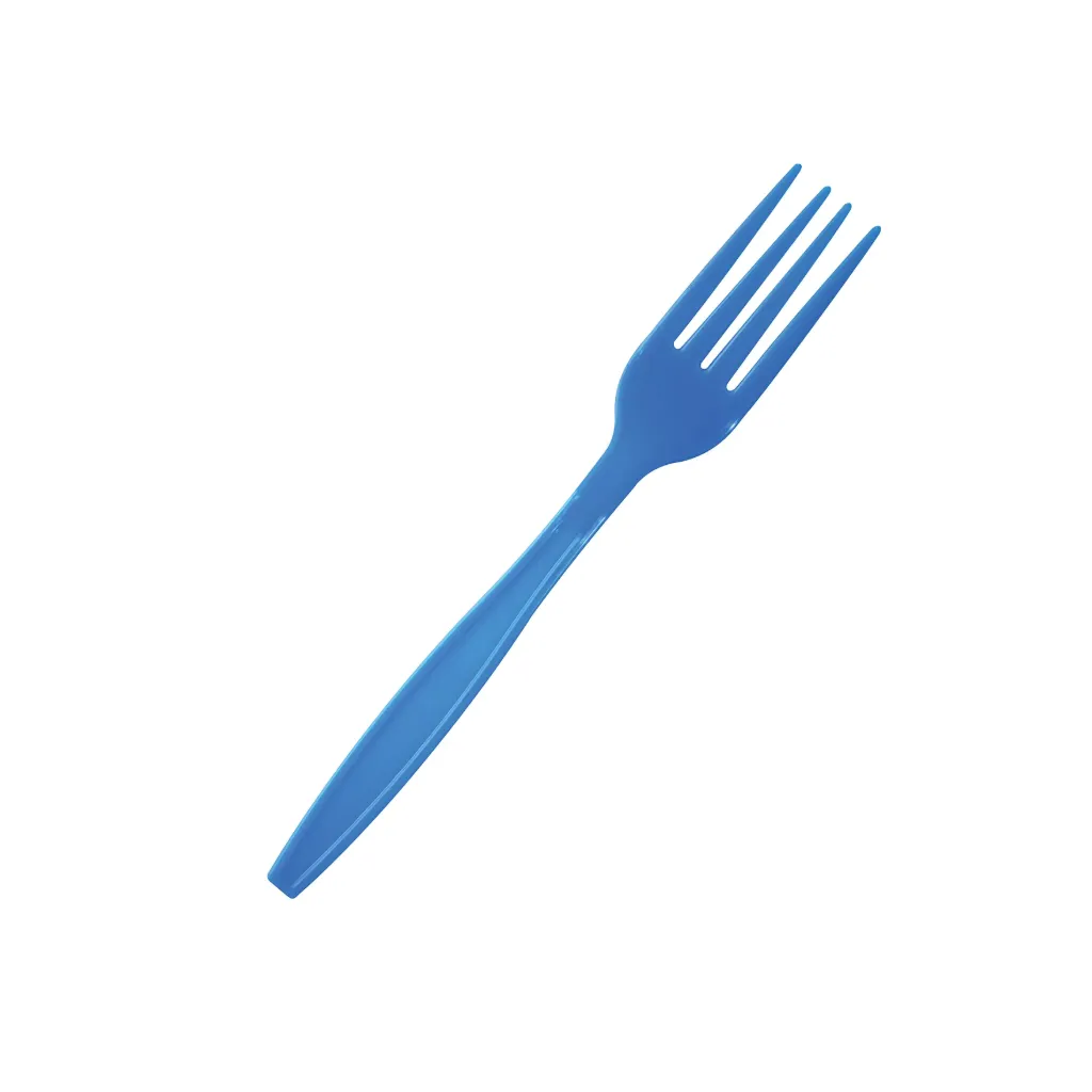 [REBLFORK20] Reusable Heavy Duty Fork Blue Pk20